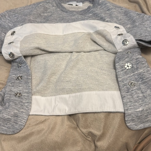 Derek Lam 10 Crosby x Athleta Gray Layered Sweatshirt Top Size XS - Picture 7 of 7